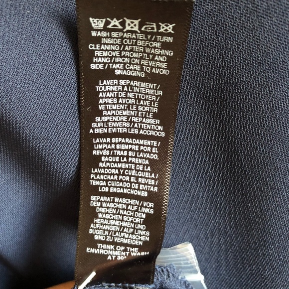 ASOS navy dress obi belt sleeveless high neckline midi length keyhole C - Picture 7 of 13